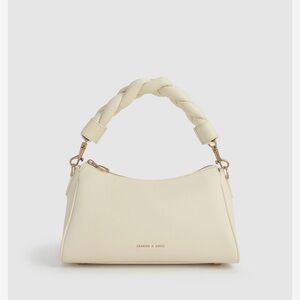 Charles and Keith Braided Handle Bag with Detachable Crossbody Strap
